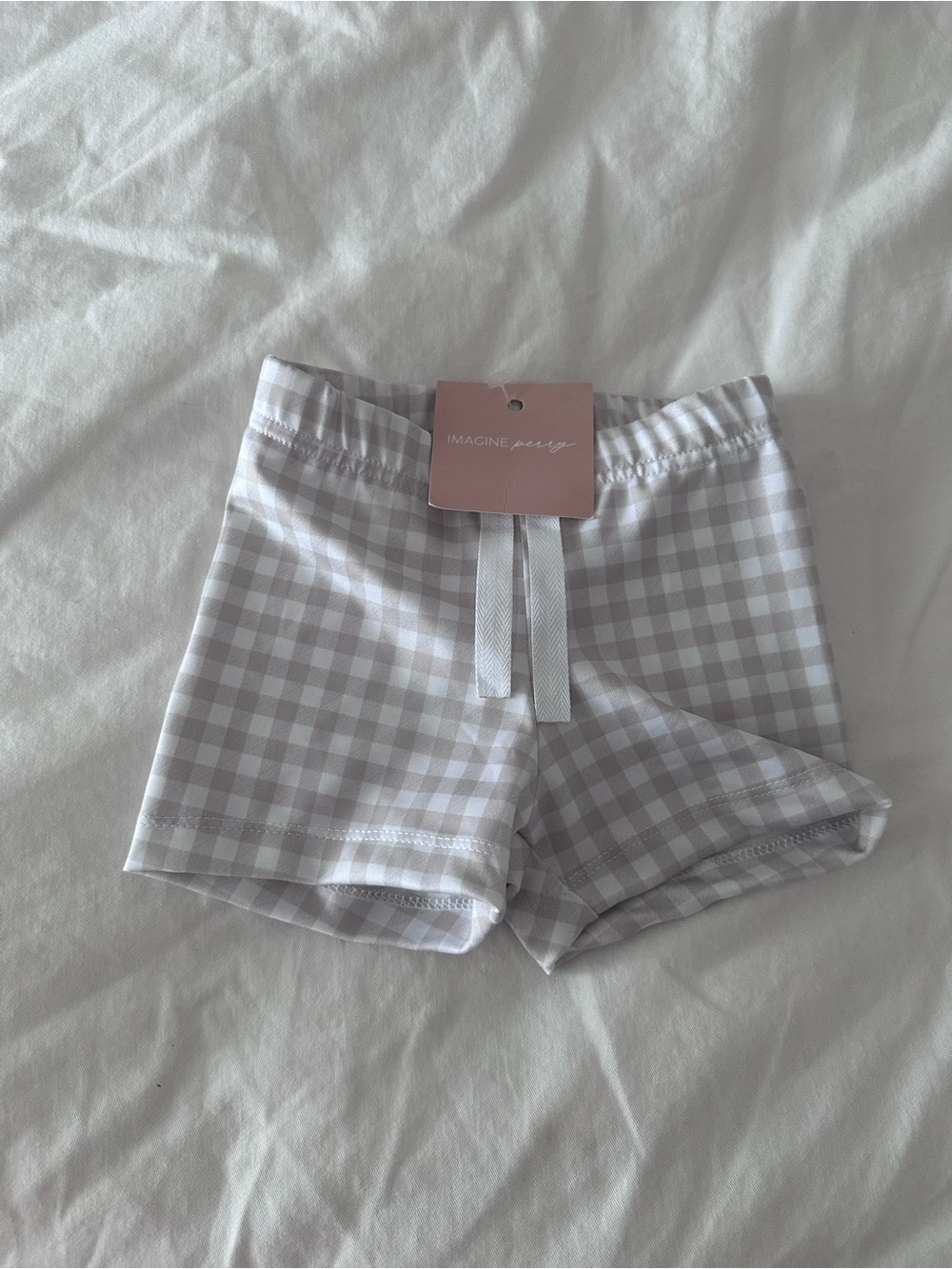 BNWT Little Boys Imagine Perry Gingham Swim Shorts - 2T